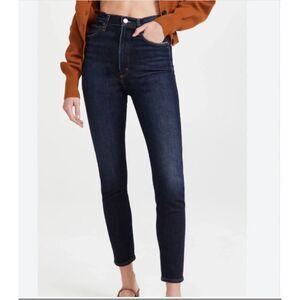 Agolde Women's Pinch Waist Skinny Jeans 31 High Rise Dark Blue A165-1256